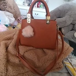 Brown leather purse